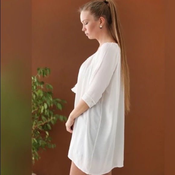 SALE New Bohemian Crochet detailed Tunic Top Beach Dress - Picture 10 of 15